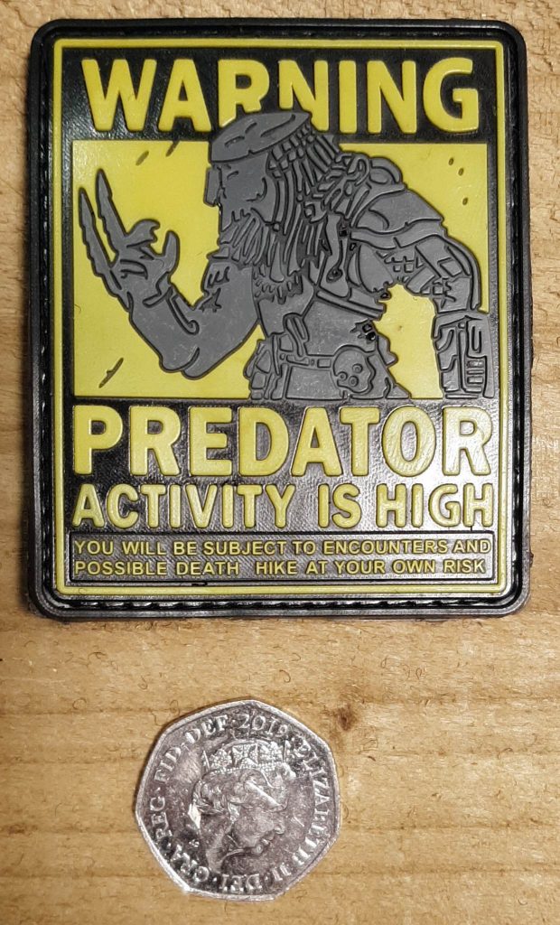 High Risk Activity Patch Warning Predator Activity Is High PVC Velcro Patch - Airsoft - Morale ...