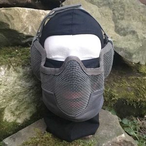 Lower Mesh Face Neck Mask in Grey Side On