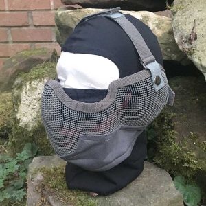 Lower Mesh Face Neck Mask in Grey