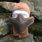Lower Mesh Face Mask in Tan