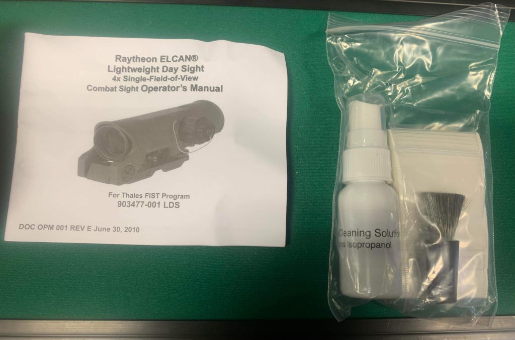 Genuine ELCAN Scope Cleaning Kit + Bag Airsoft Surplus Ex MOD Staffordshire Militaria