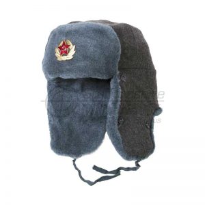 Russian Army USSR Traditional Winter Headdress With Soviet Badge